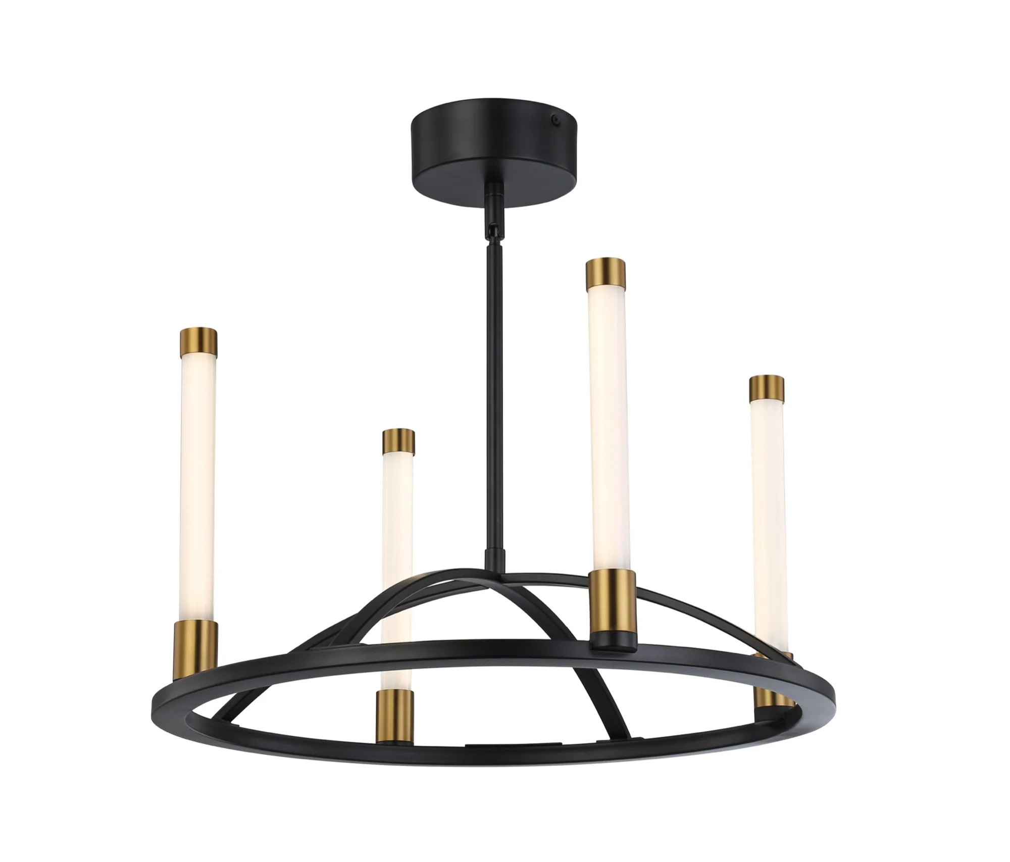 Infiniti Lighting in Matte Black & Brass