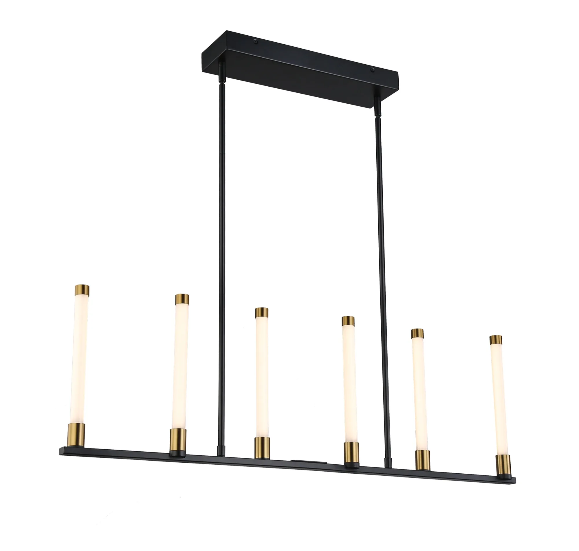 Infiniti Lighting in Matte Black & Brass