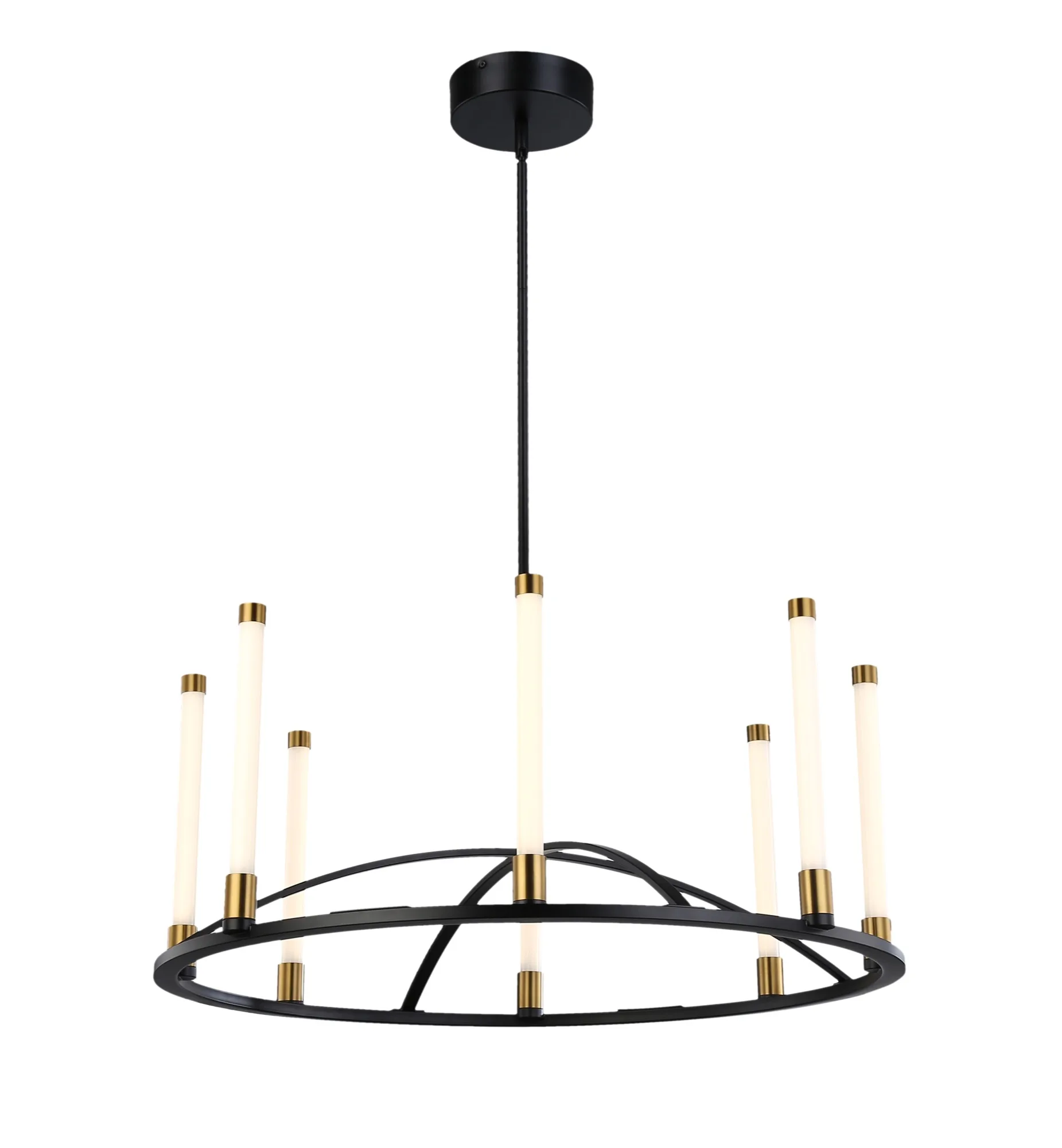 Infiniti Lighting in Matte Black & Brass