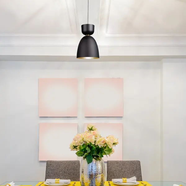 Tempo Lighting in Matte Black and Brass - Image 3