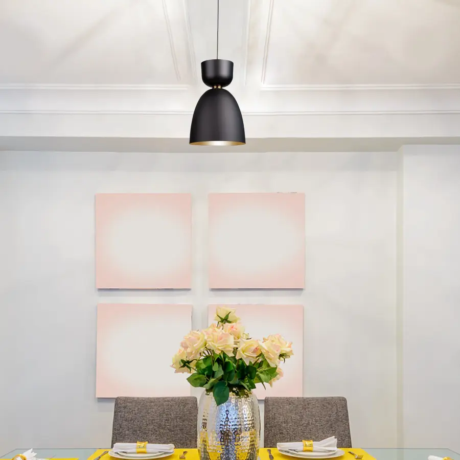 Tempo Lighting in Matte Black and Brass - Image 3