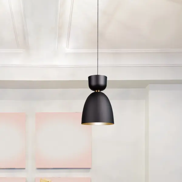 Tempo Lighting in Matte Black and Brass - Image 9