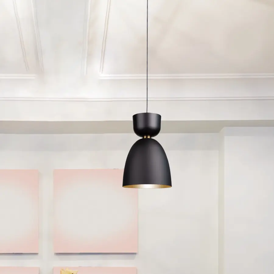 Tempo Lighting in Matte Black and Brass - Image 9
