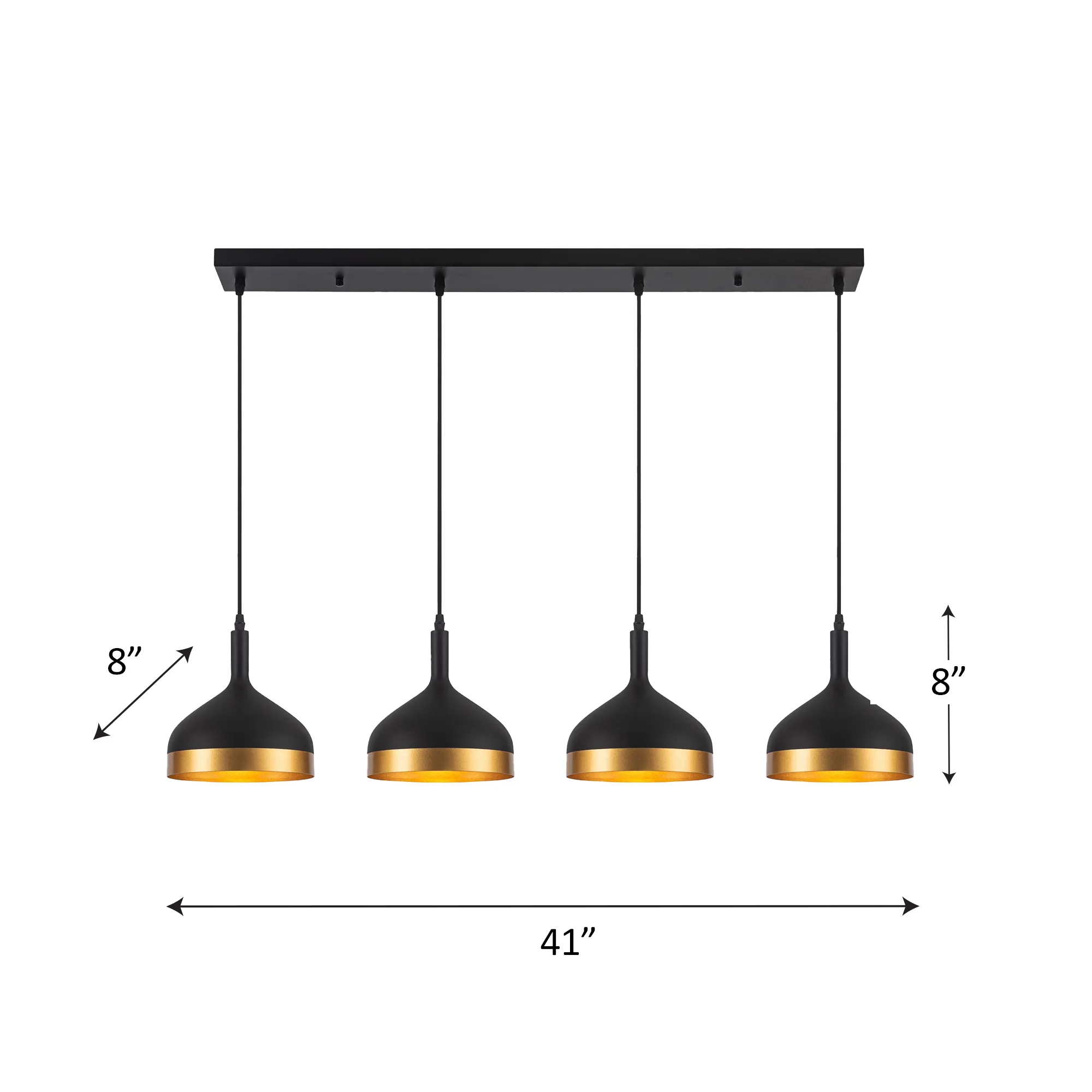 Dash Lighting in Black & Gold