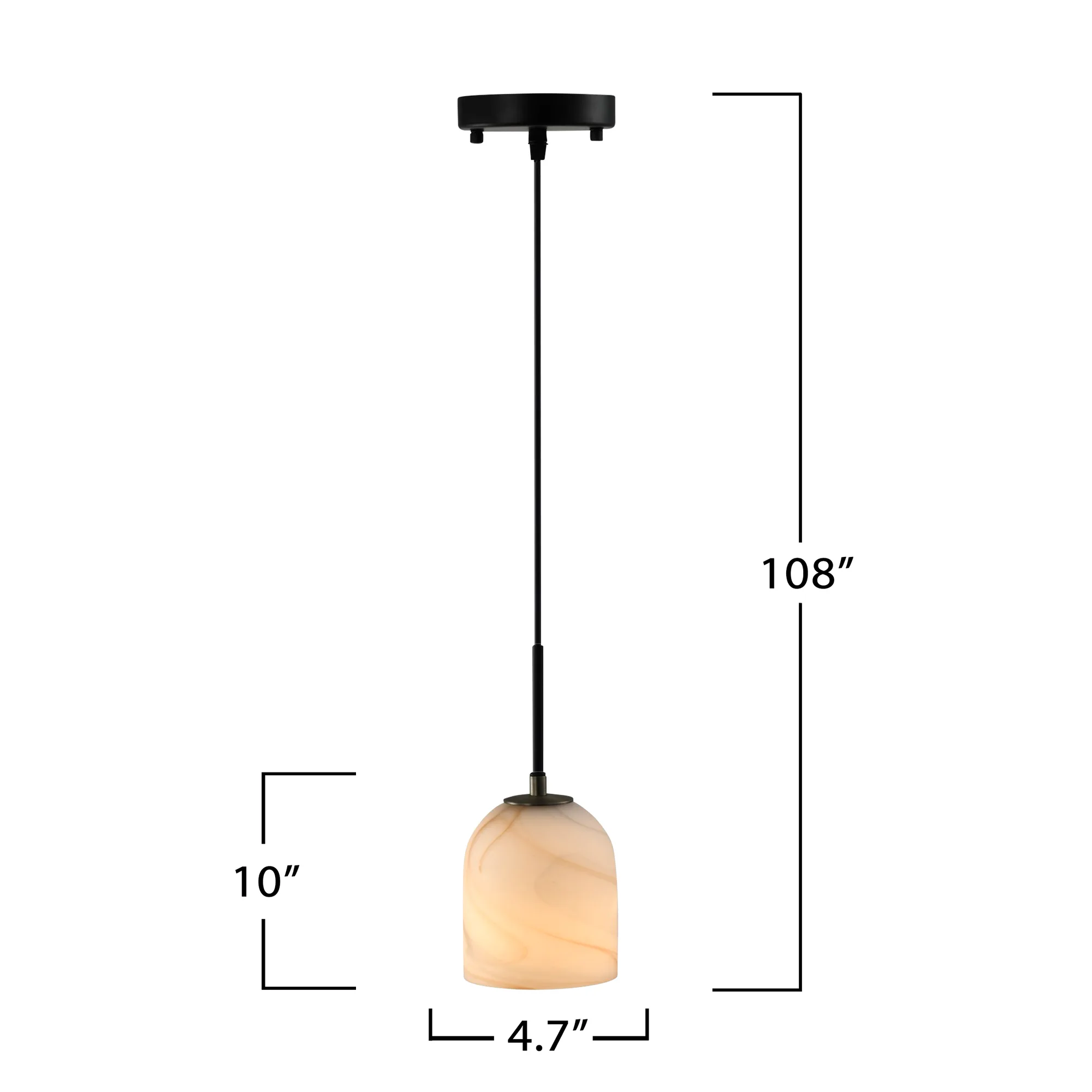 Crema Lighting in Black, Brushed Brass