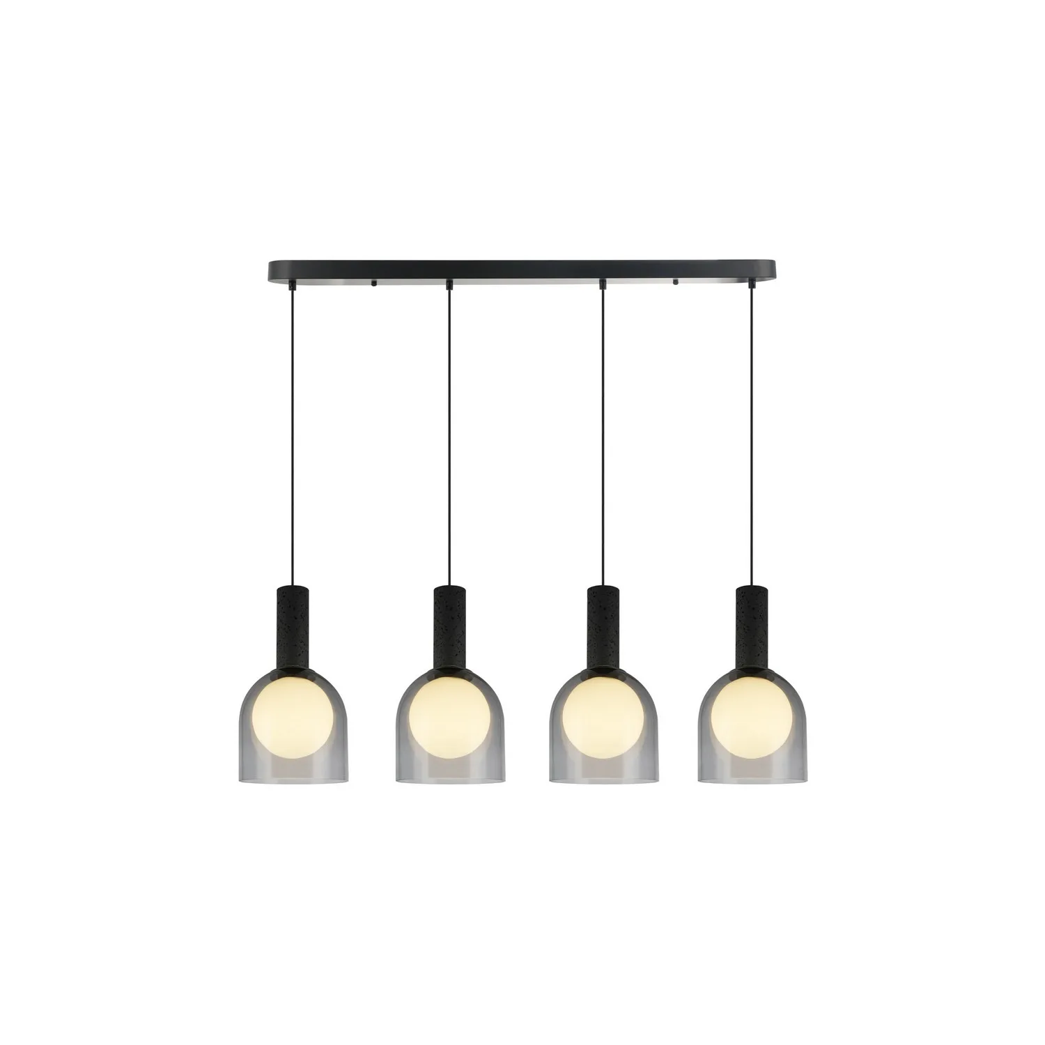 Juna Four Light Island Pendant in Black