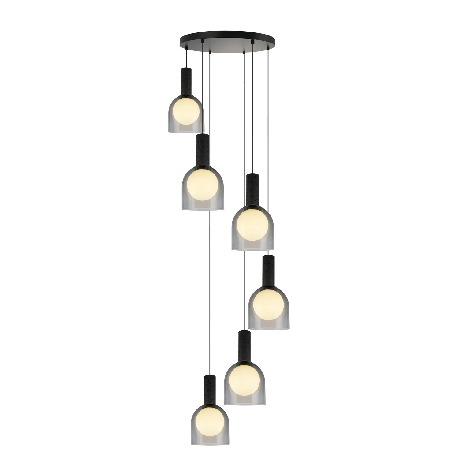 Juna Six Light Pendant in Black