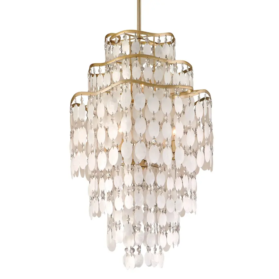 Dolce 7-Light Chandelier in Champagne Leaf