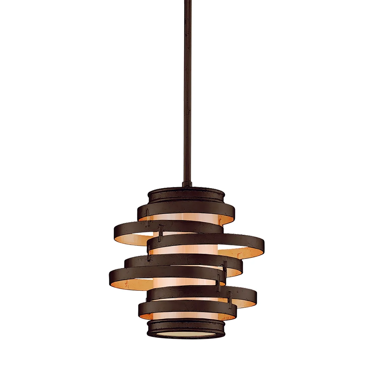 Vertigo One Light Pendant in Bronze Leaf