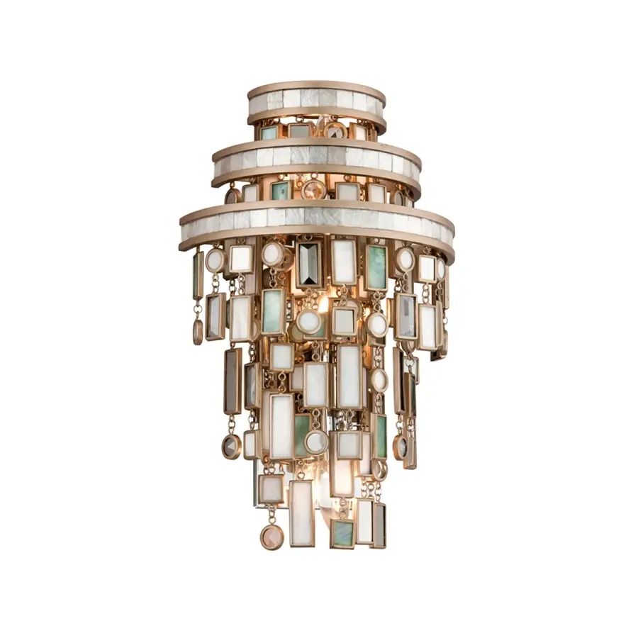 Dolcetti Three Light Wall Sconce in Champagne Leaf