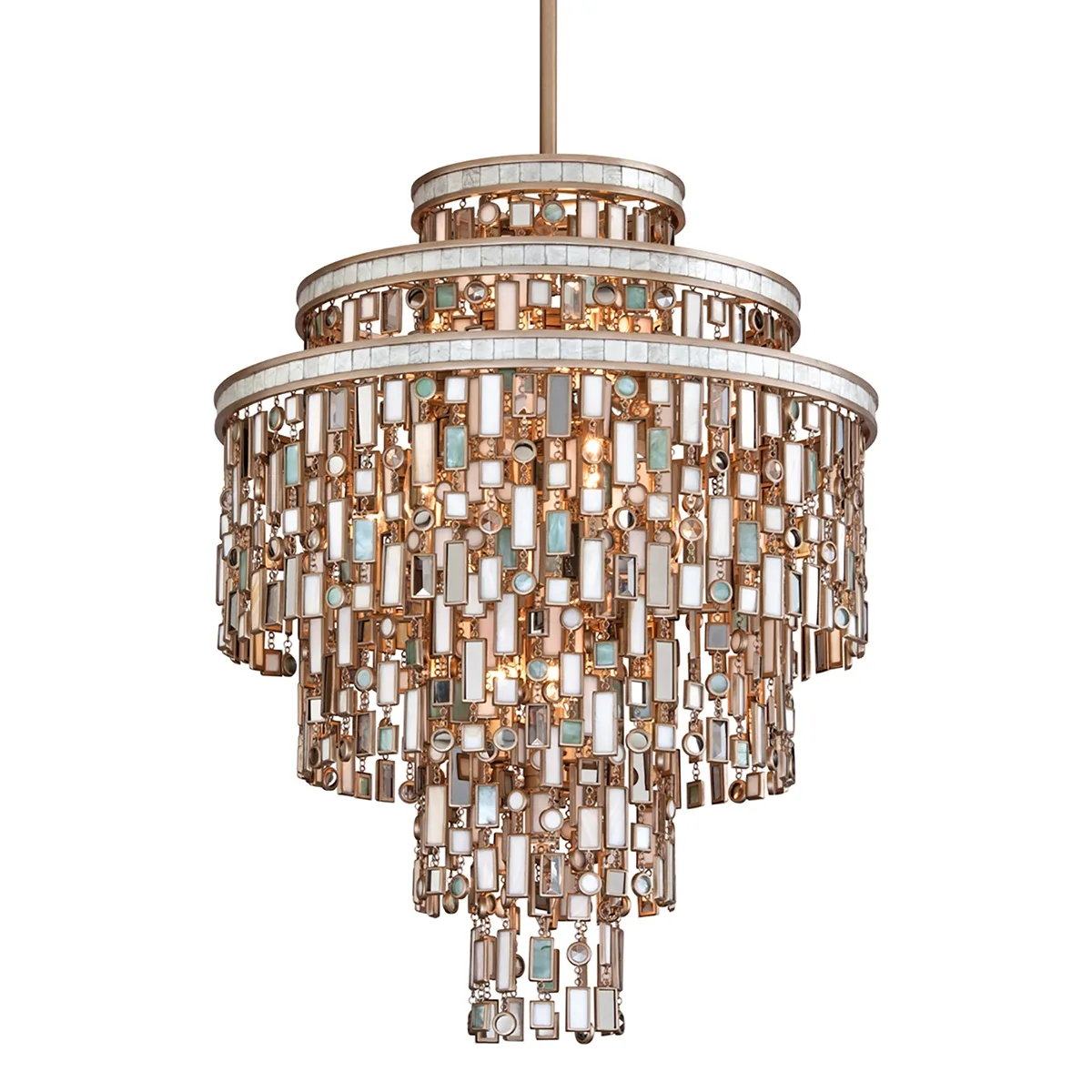 Dolcetti 13-Light Chandelier in Champagne Leaf