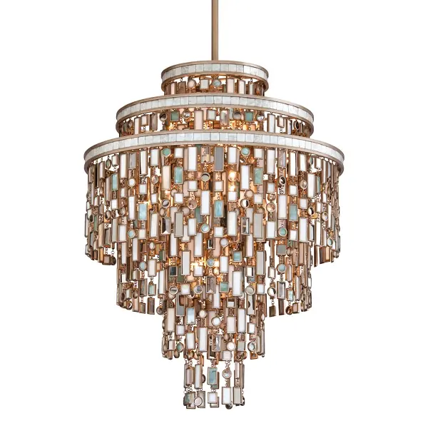 Dolcetti 13-Light Chandelier in Champagne Leaf
