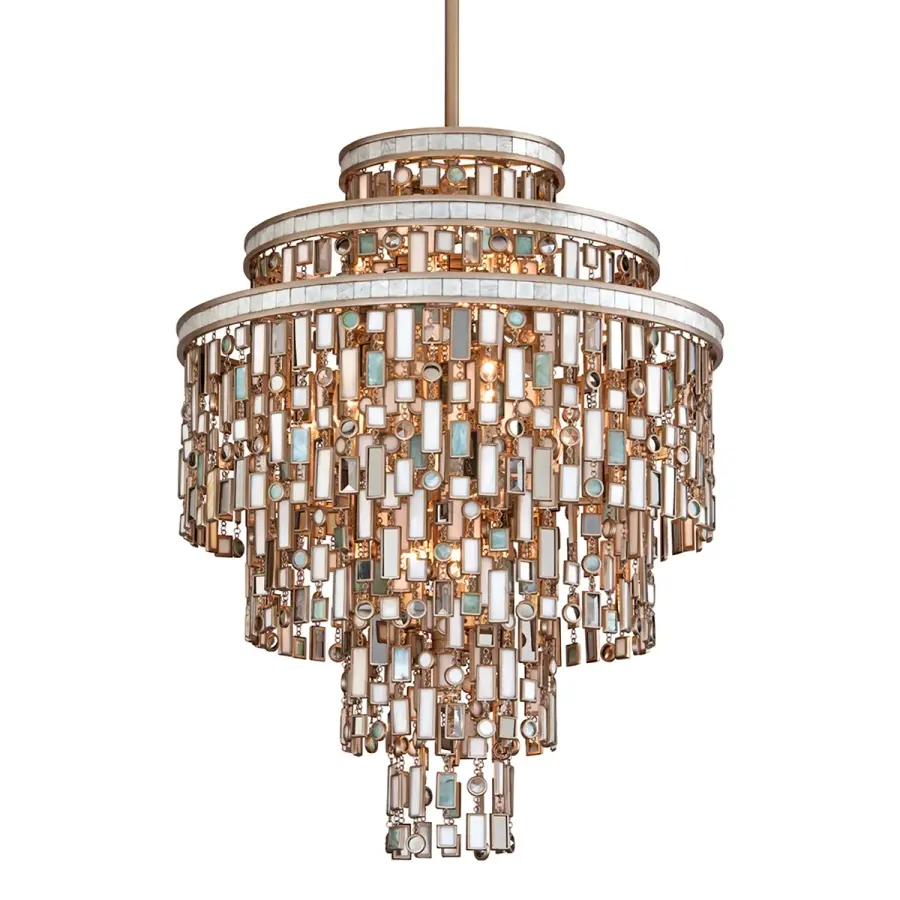 Dolcetti 13-Light Chandelier in Champagne Leaf