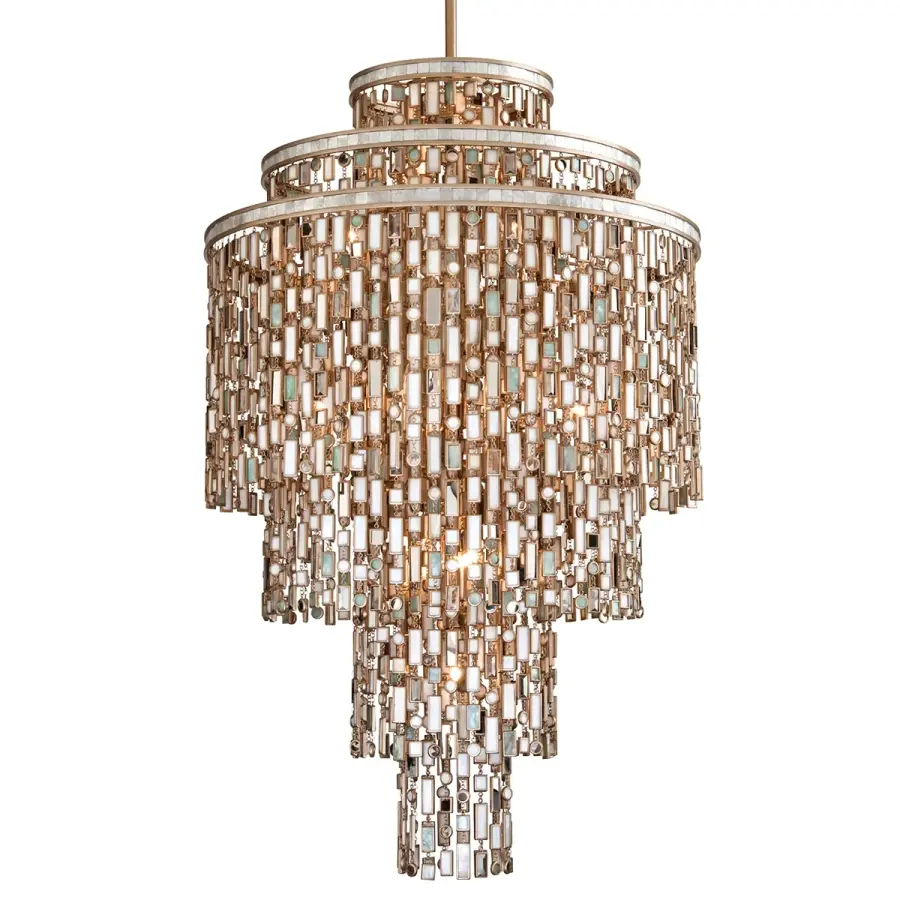 Dolcetti 19-Light Chandelier in Champagne Leaf