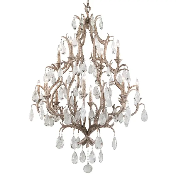 Amadeus 12-Light Chandelier in Stria Gold Leaf