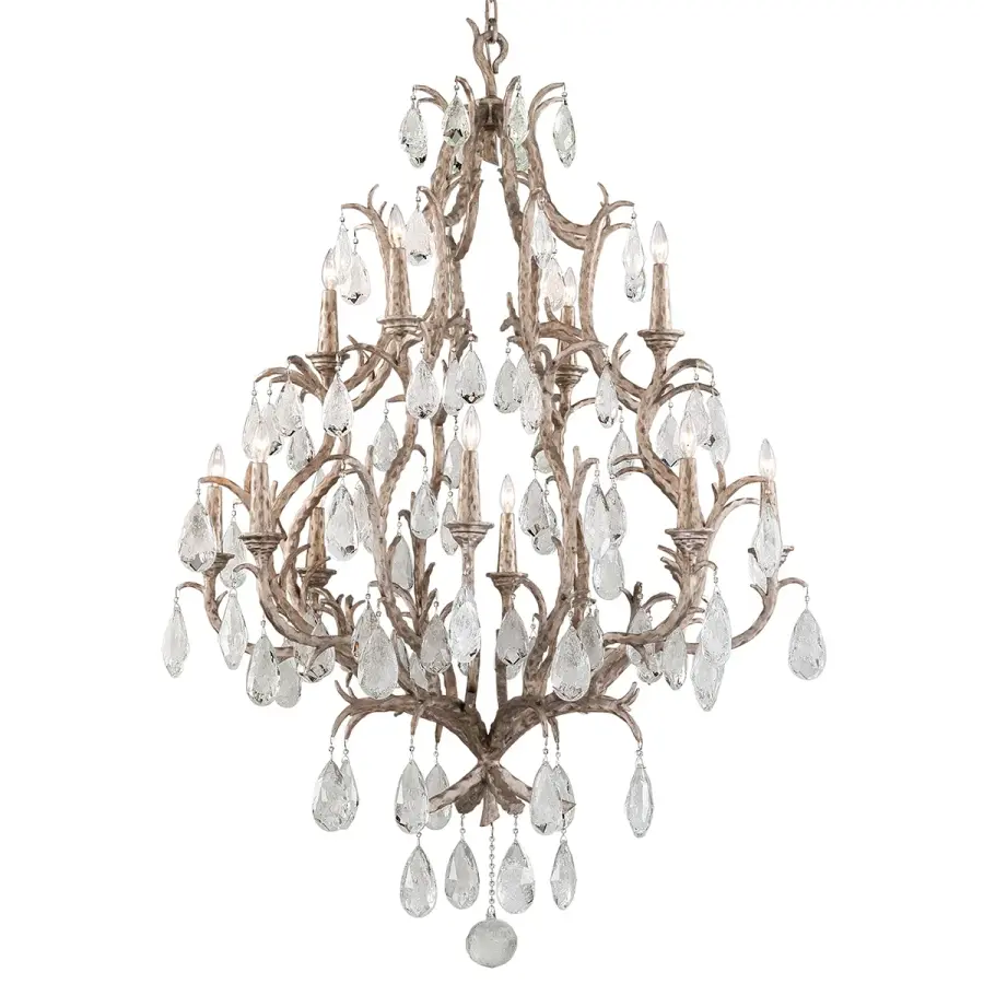 Amadeus 12-Light Chandelier in Stria Gold Leaf
