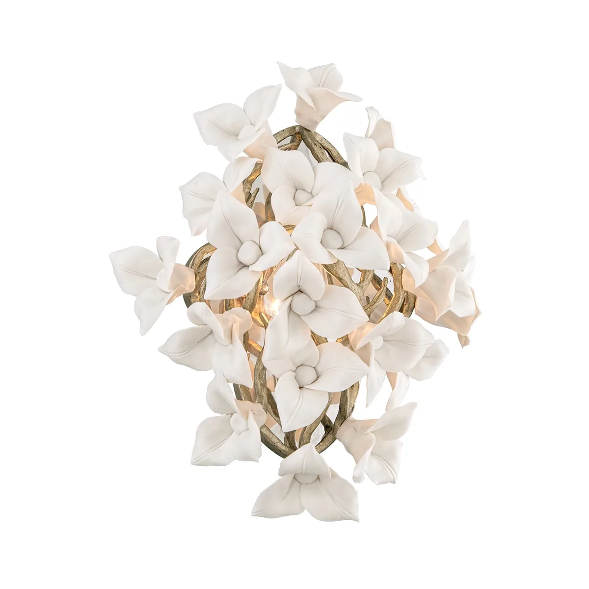 Lily One Light Wall Sconce in Stria Gold Leaf