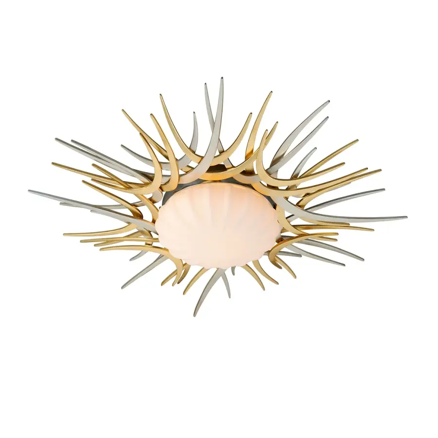 Helios LED Flush Mount in Gold and Silver Leaf