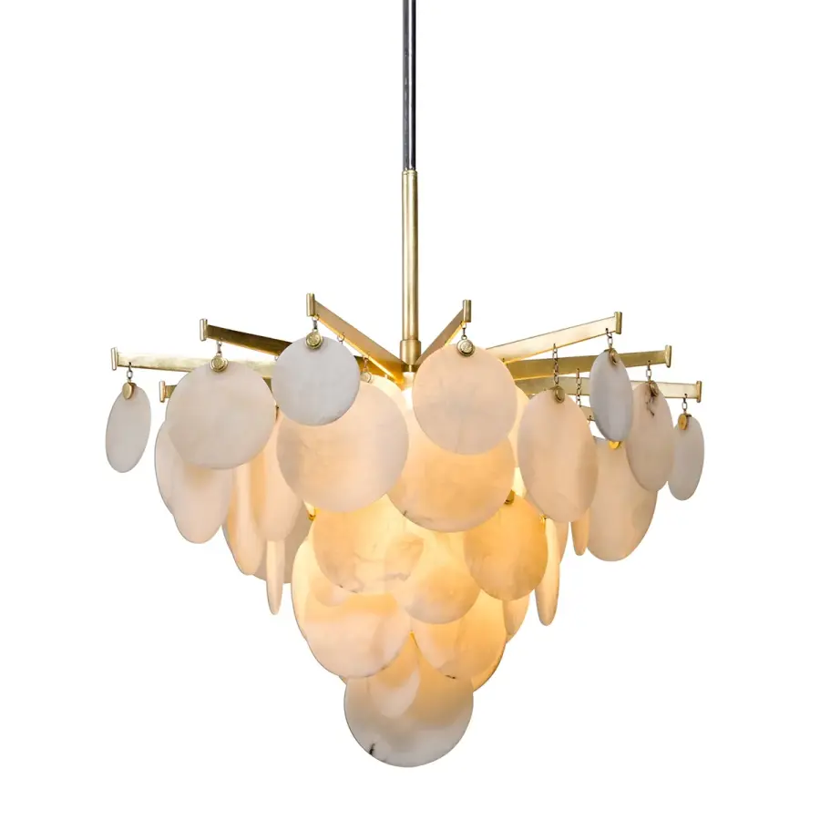 Serenity One Light Chandelier in Gold Leaf