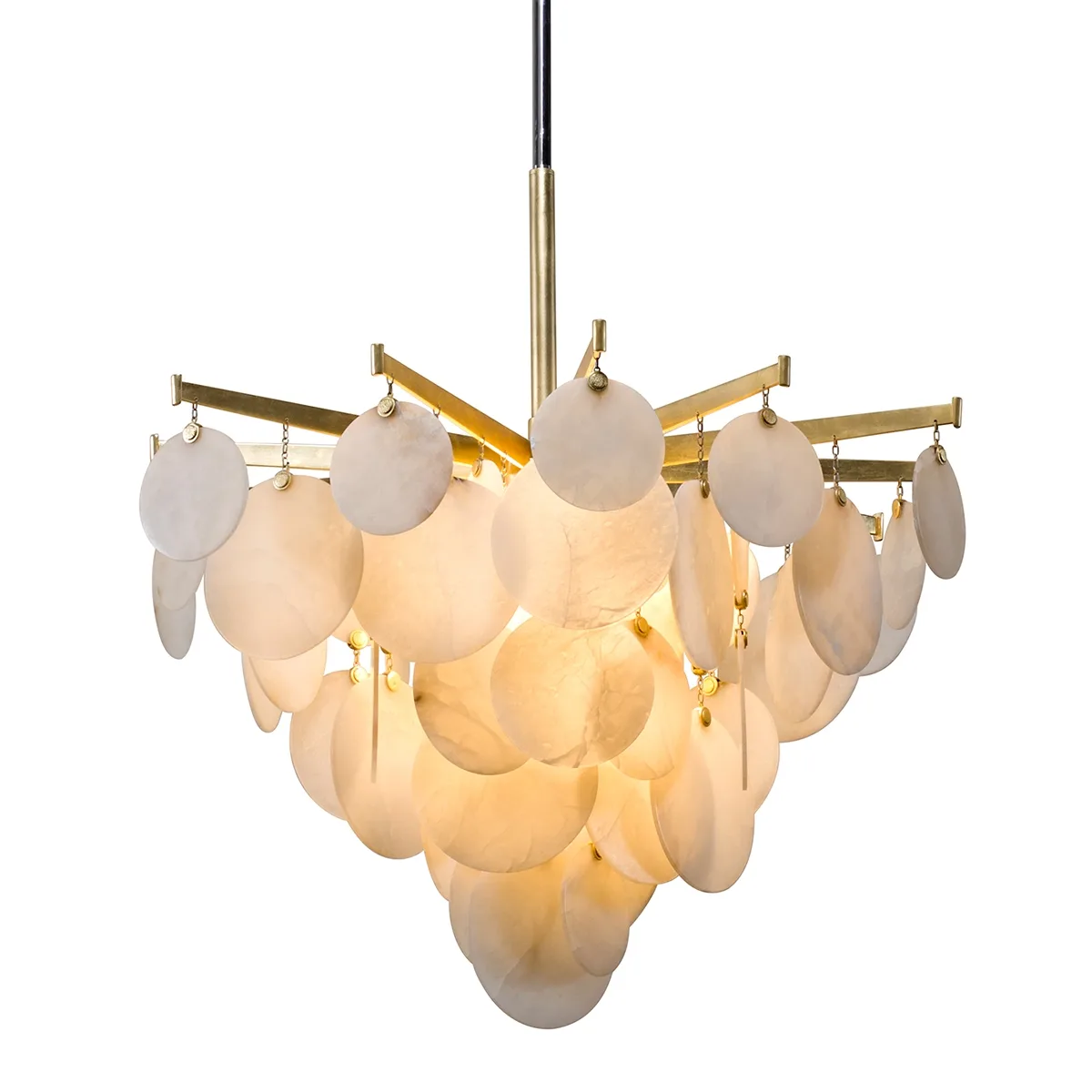 Serenity One Light Chandelier in Gold Leaf
