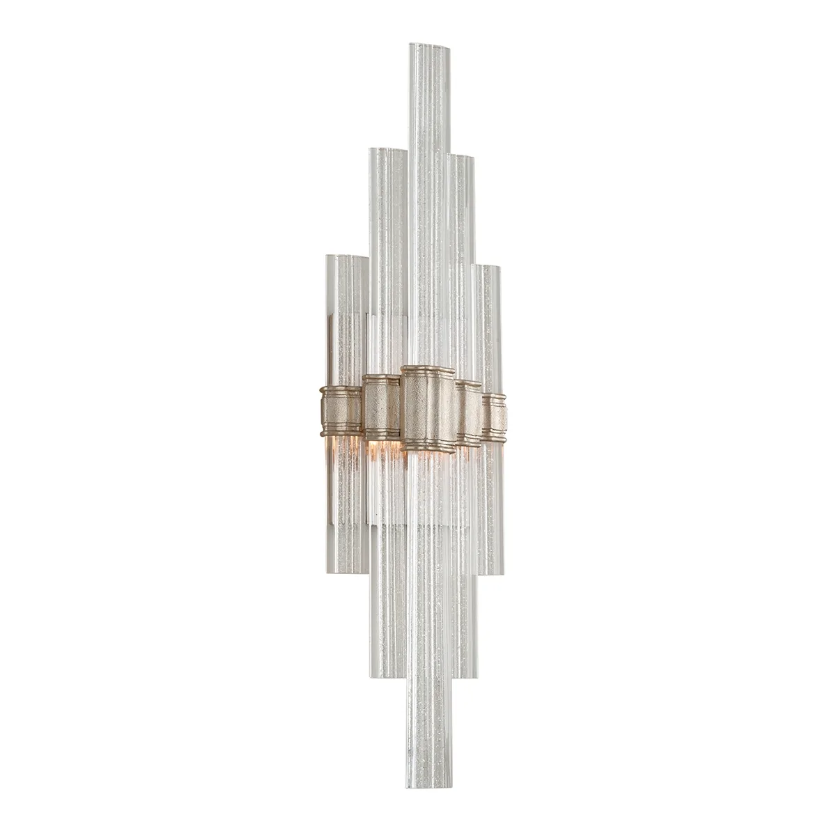 Viola Two Light Wall Sconce in Warm Silver Leaf