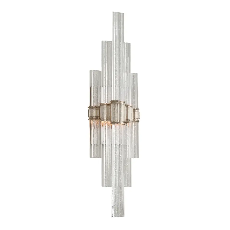Viola Two Light Wall Sconce in Warm Silver Leaf
