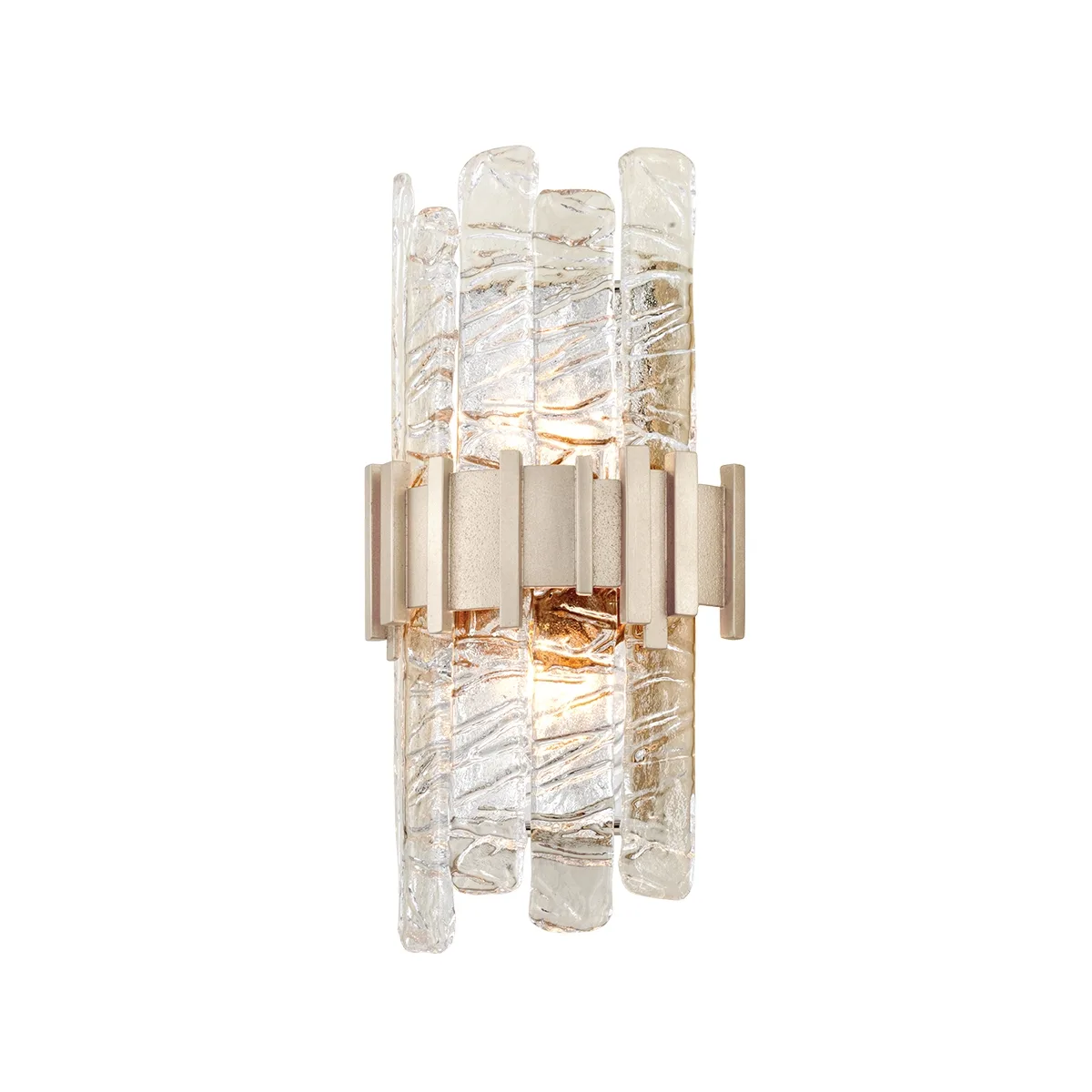 Ciro Two Light Wall Sconce in Antique Silver Leaf