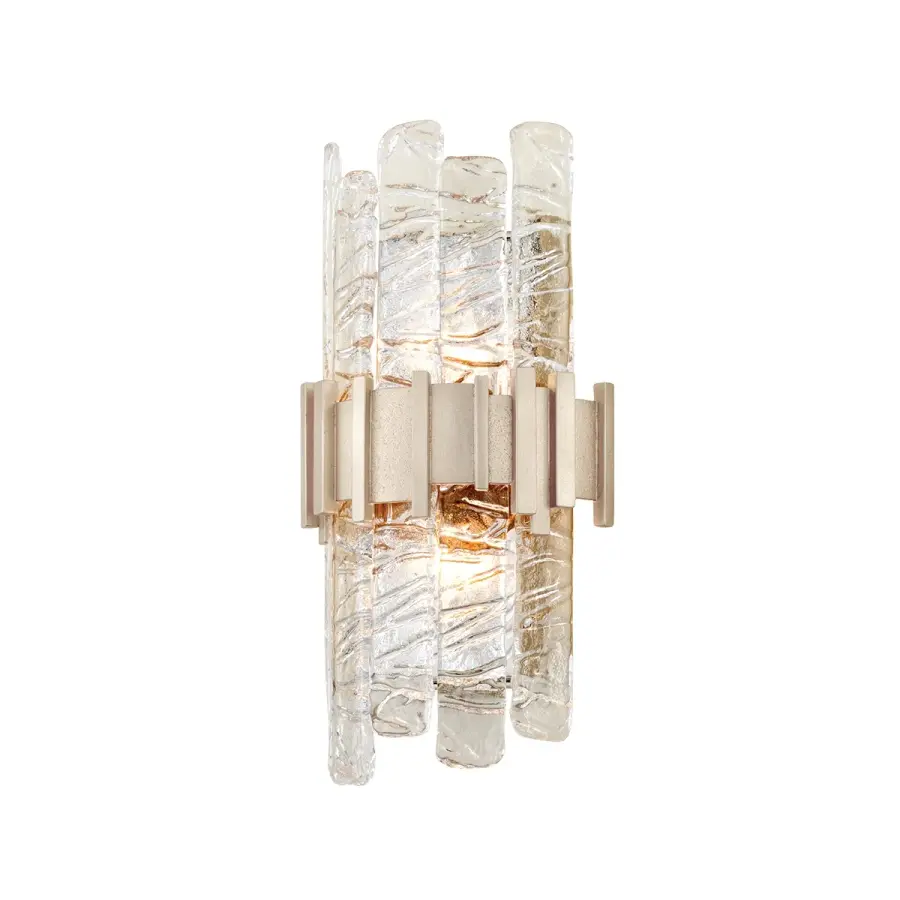 Ciro Two Light Wall Sconce in Antique Silver Leaf