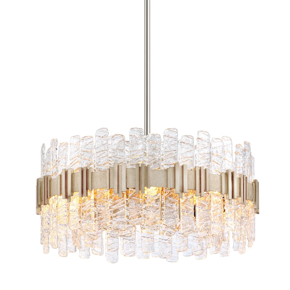 Ciro 8-Light Chandelier in Warm Silver Leaf