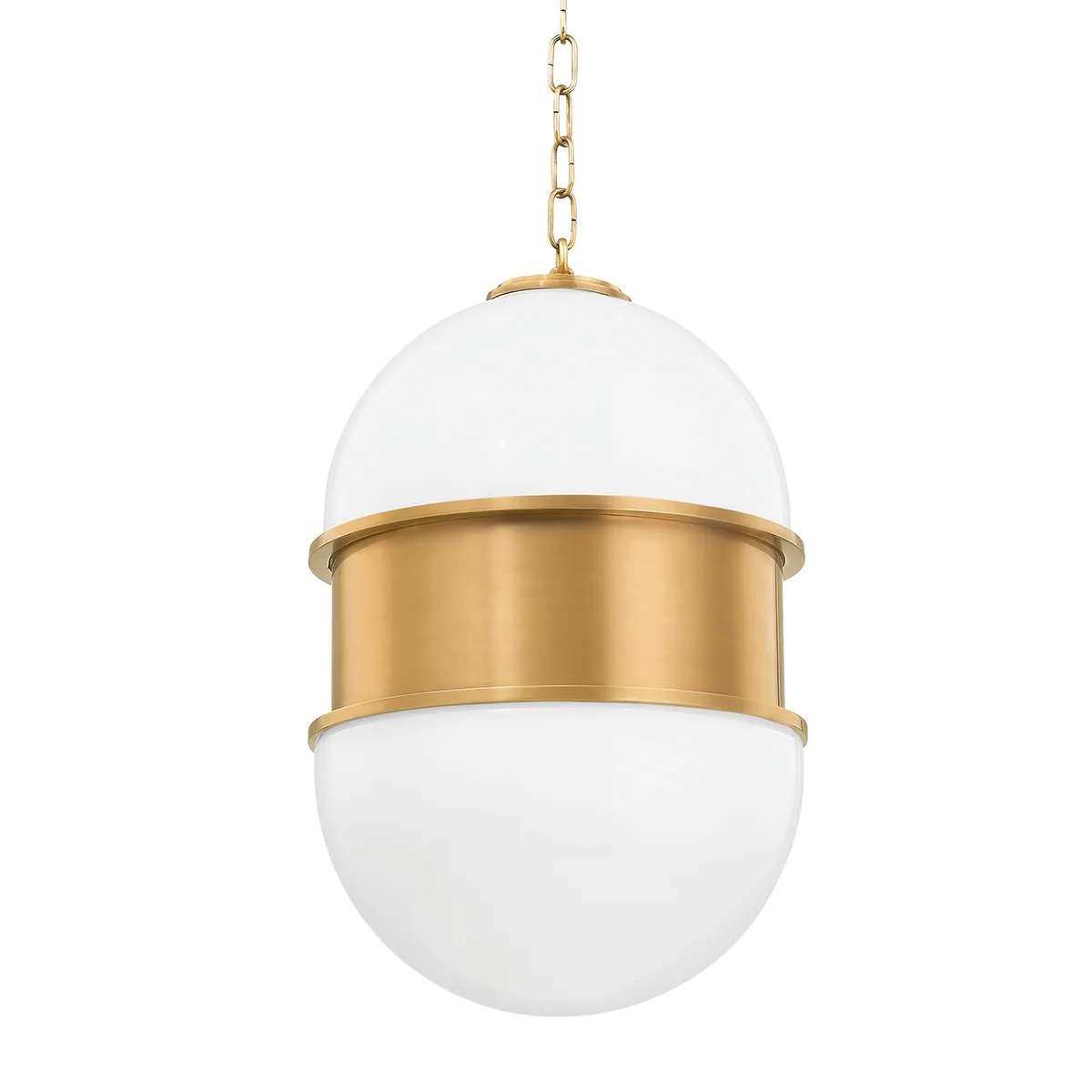 Broomley One Light Pendant in Vintage Brass