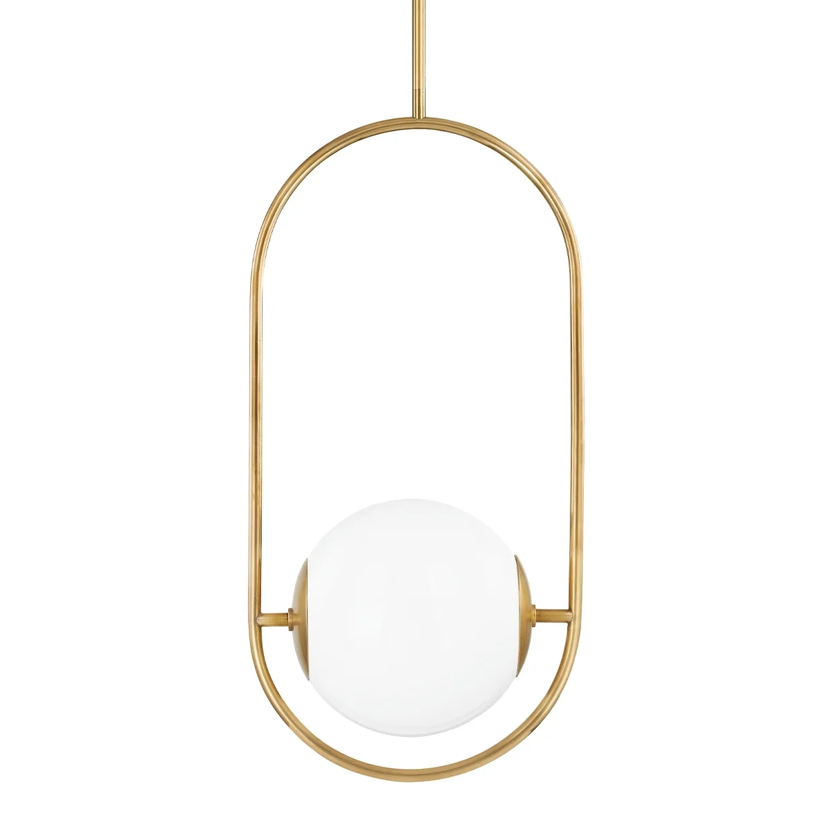 Everley One Light Pendant in Vintage Brass