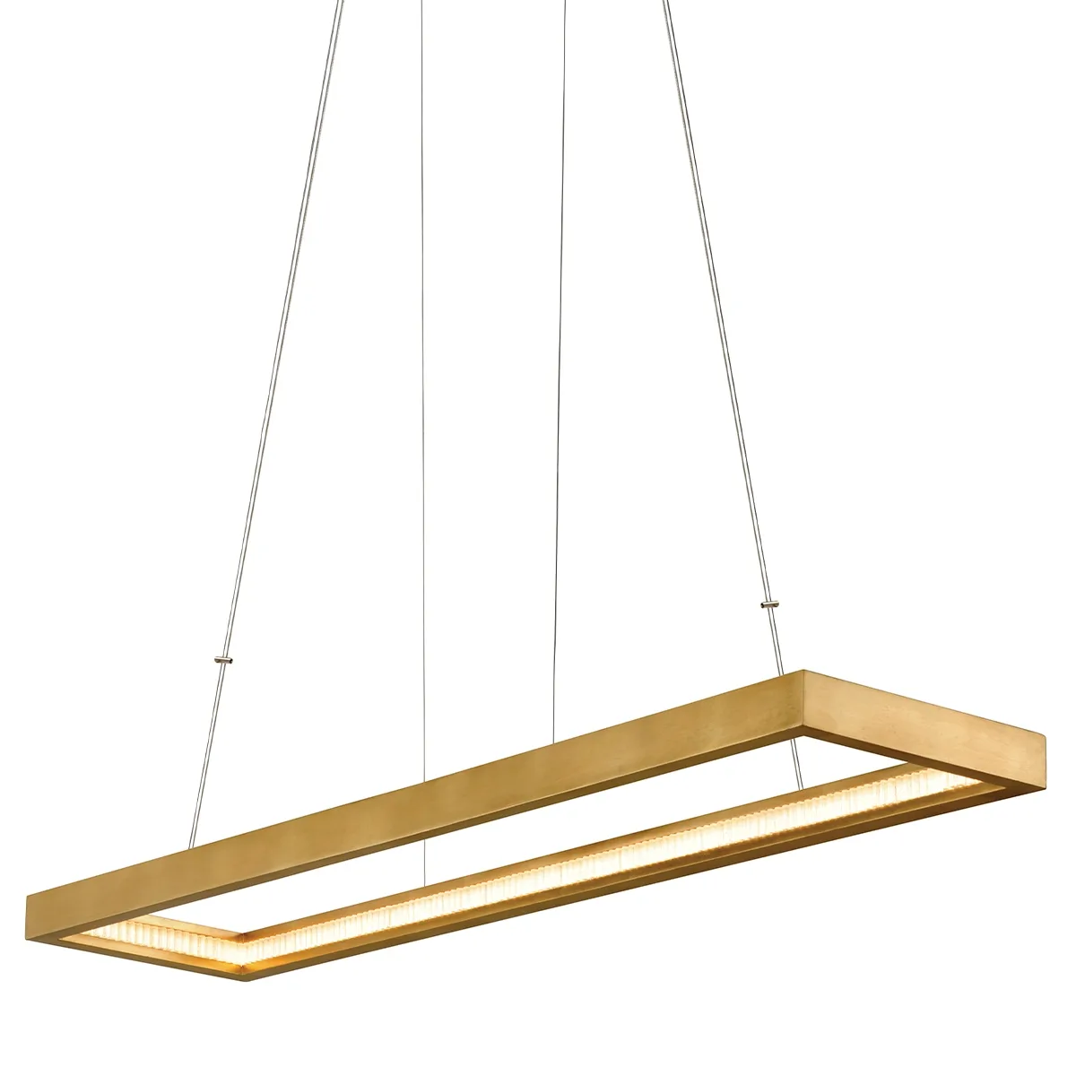 Jasmine LED Linear Chandelier in Gold Leaf
