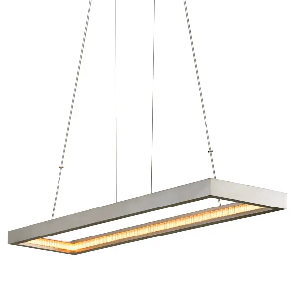 Jasmine LED Linear Chandelier in Silver Leaf