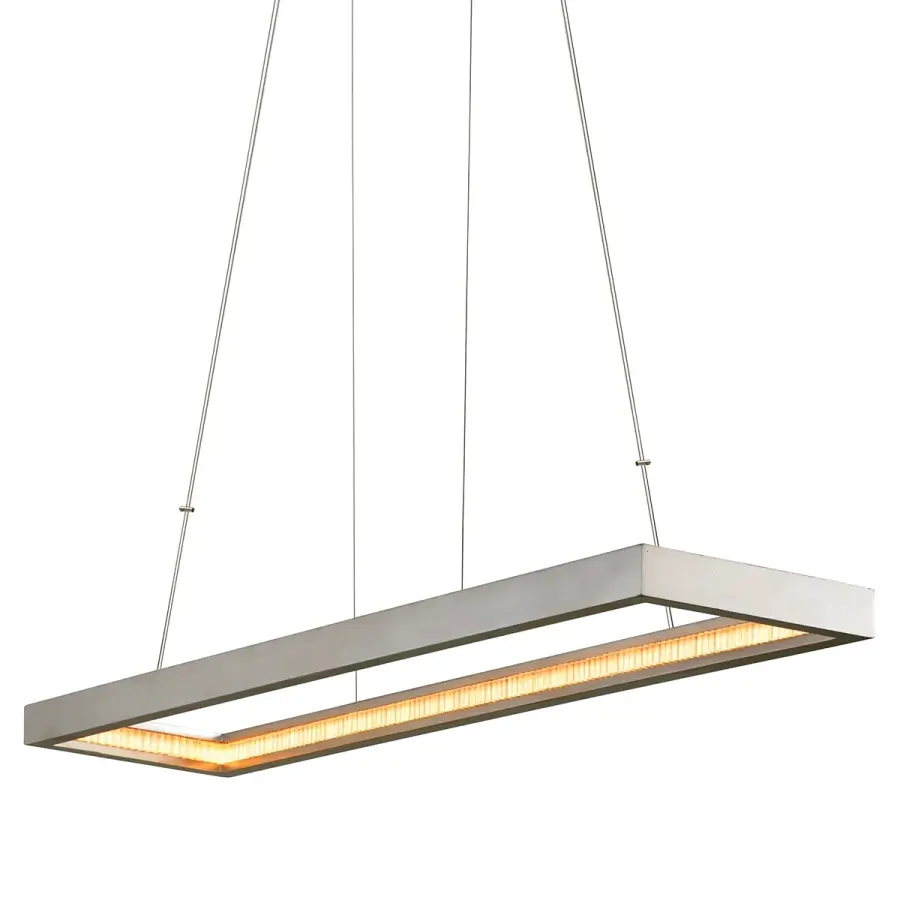 Jasmine LED Linear Chandelier in Silver Leaf