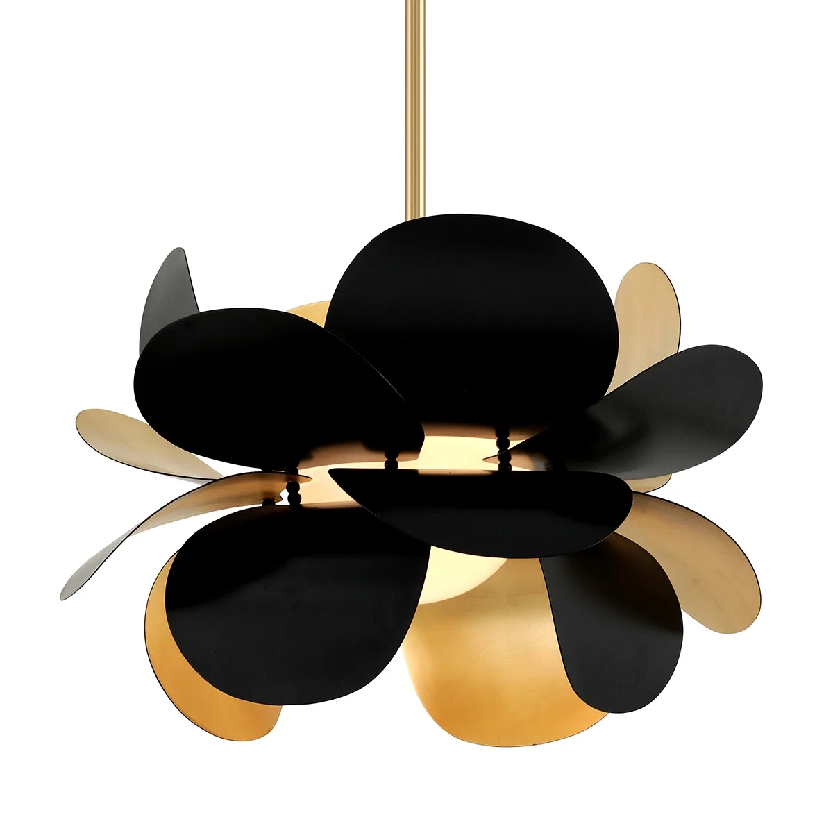 Ginger One Light Chandelier in Gold Leaf