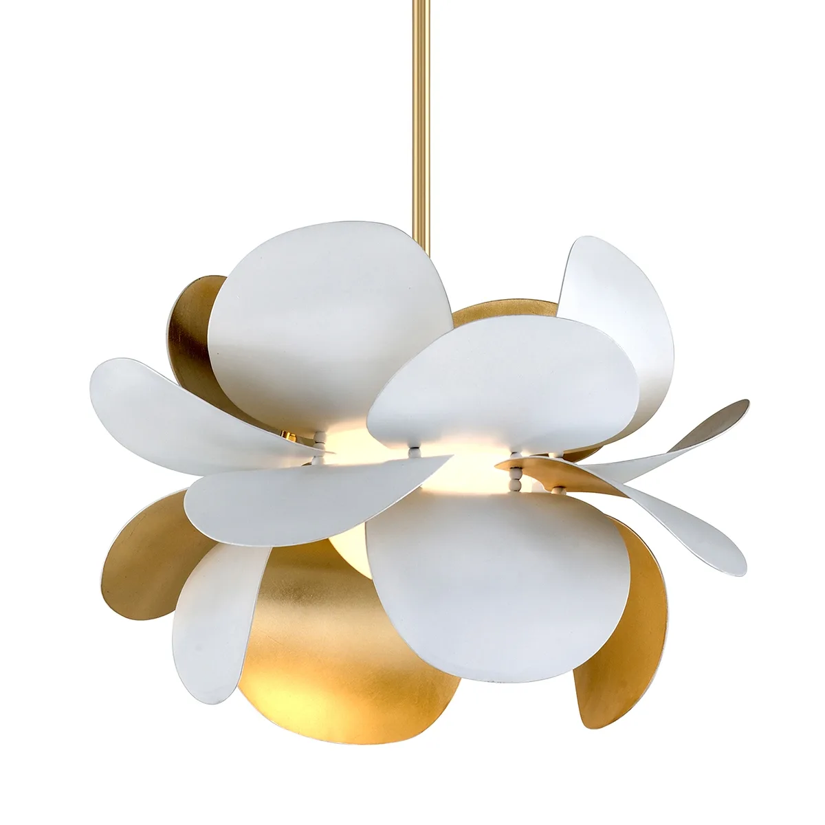 Ginger One Light Chandelier in Gold Leaf