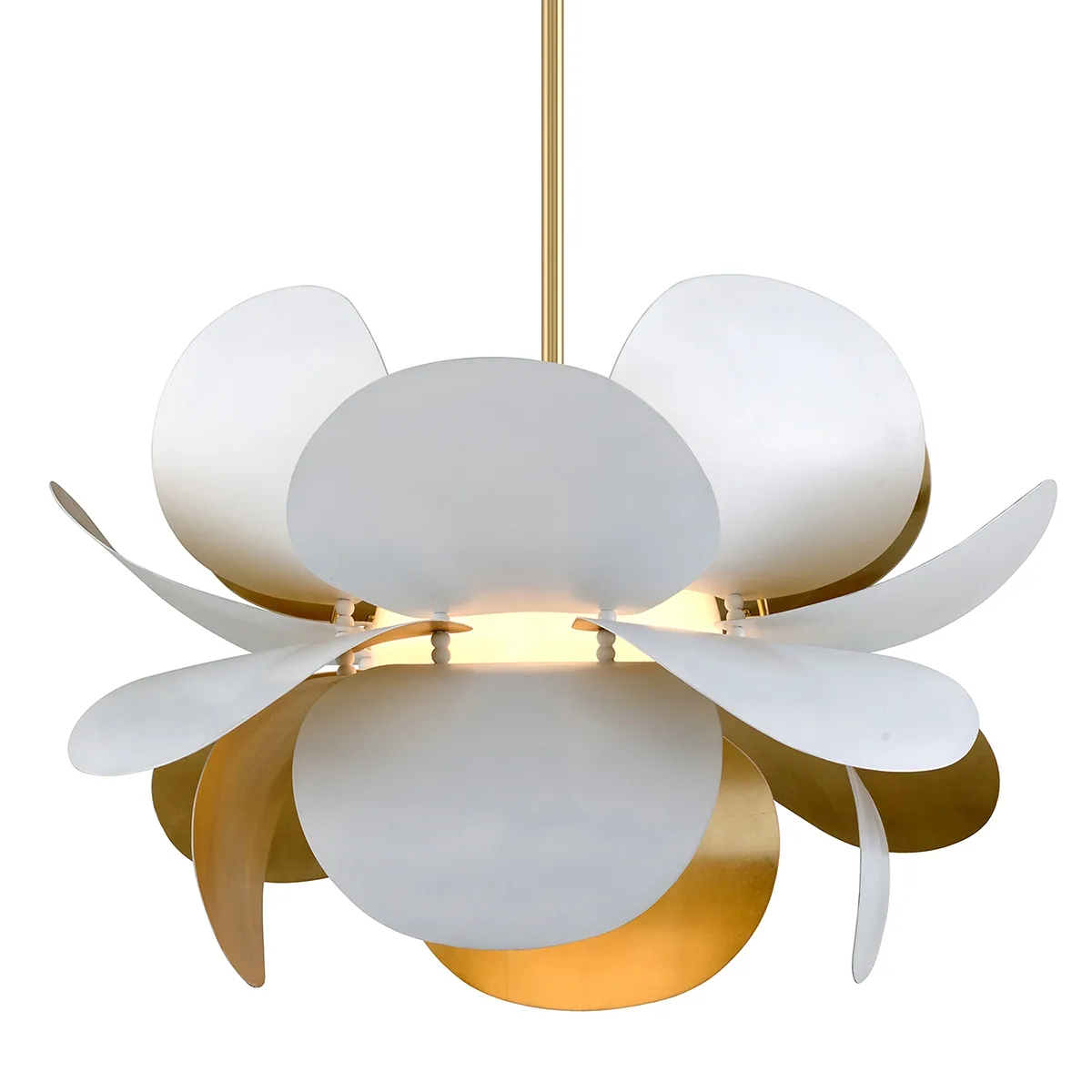 Ginger One Light Chandelier in Gold Leaf