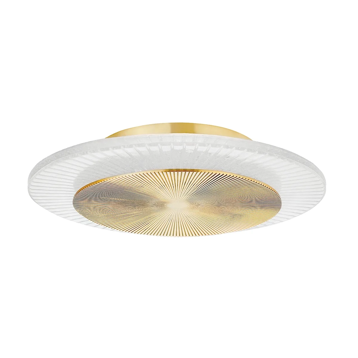 Topaz LED Flush Mount in Vintage Polished Brass