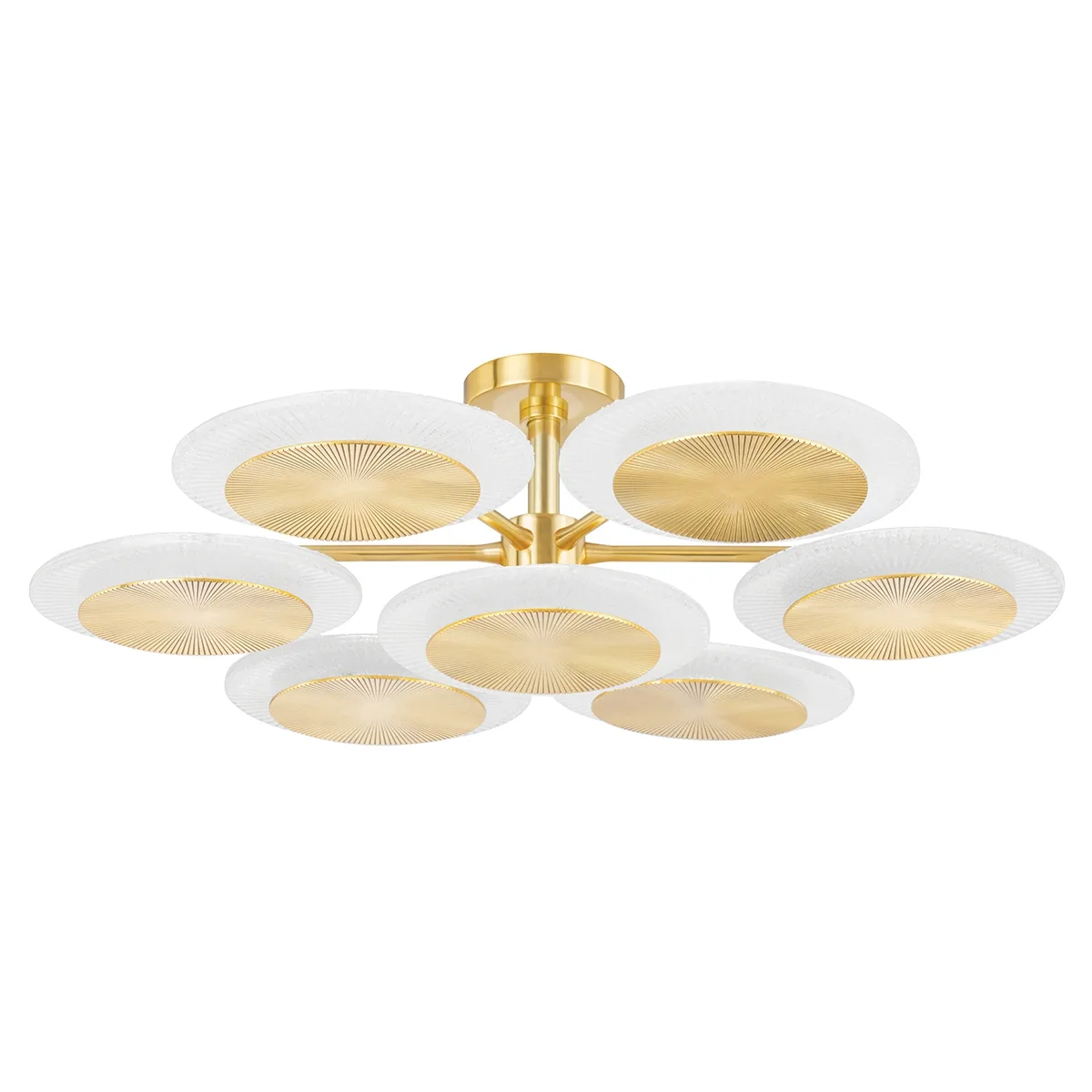 Topaz LED Semi Flush Mount in Vintage Polished Brass