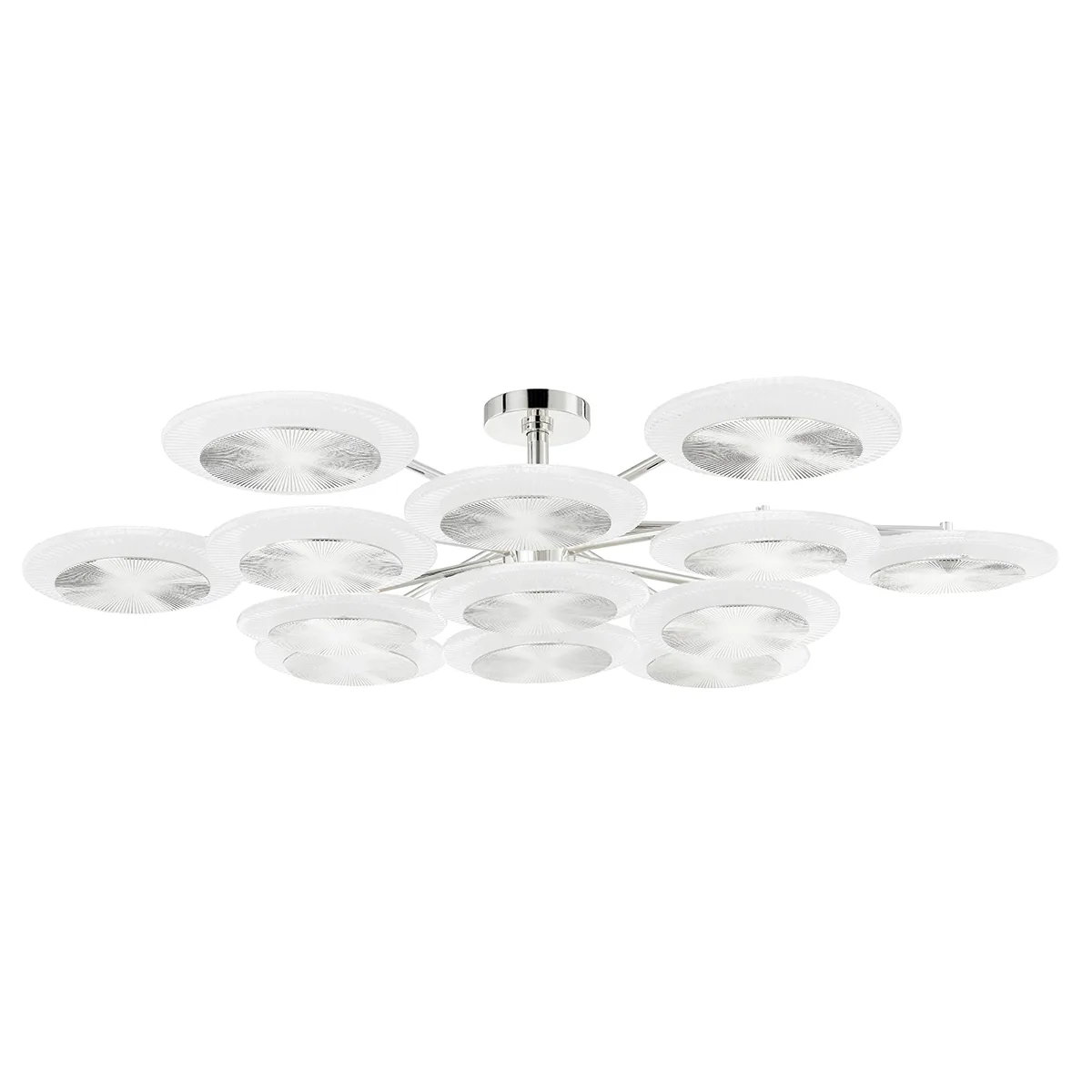 Topaz LED Semi Flush Mount in Polished Nickel