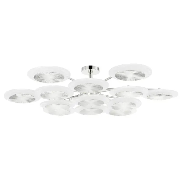 Topaz LED Semi Flush Mount in Polished Nickel