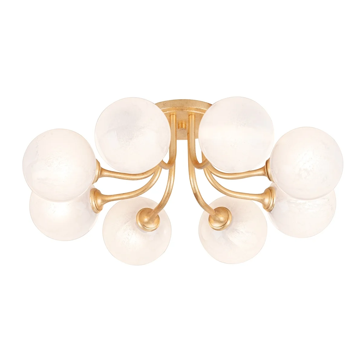 Onyx 8-Light LED Semi Flush Mount in Vintage Gold Leaf