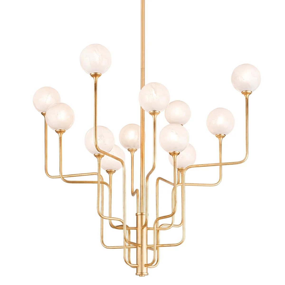 Onyx 12-Light LED Chandelier in Vintage Gold Leaf
