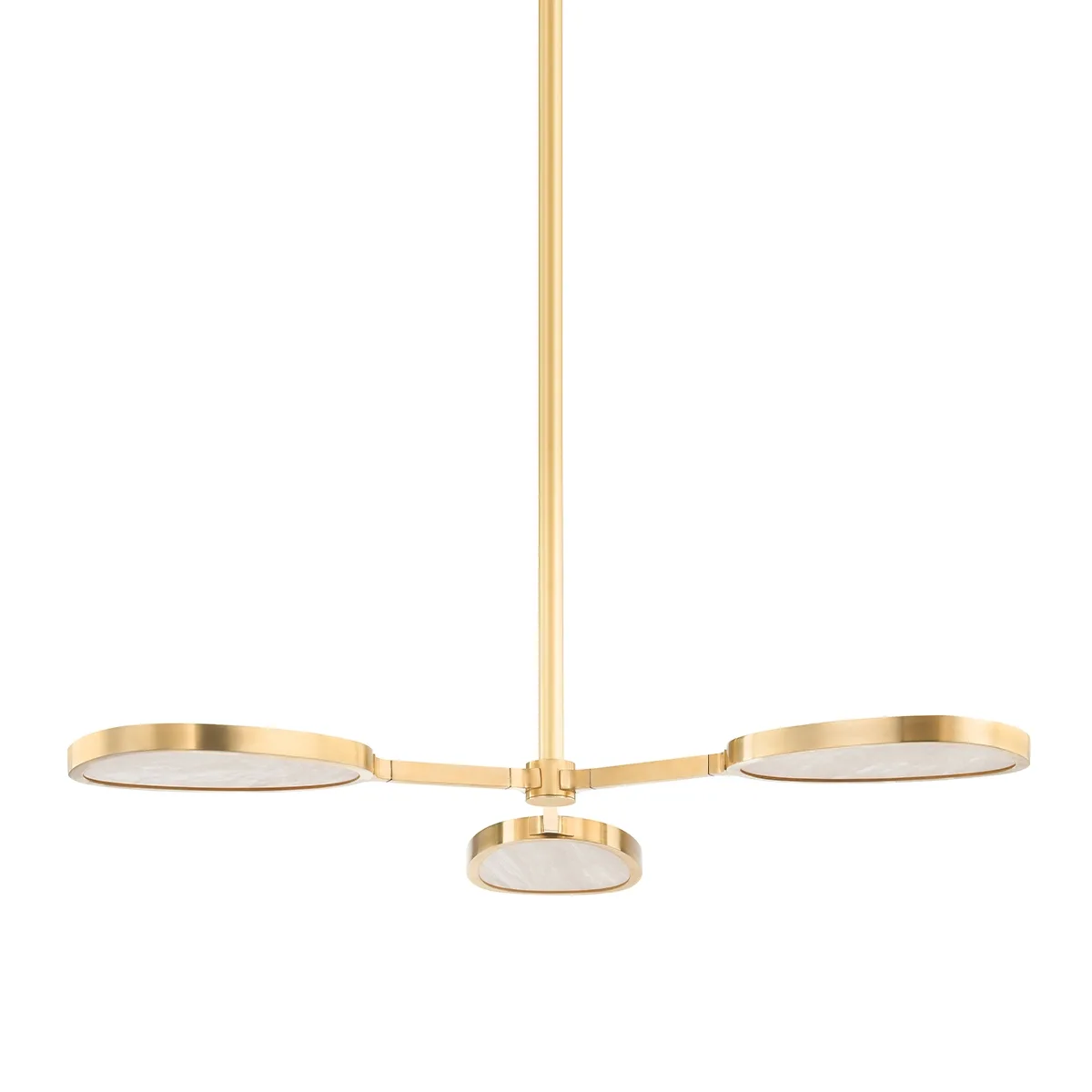 Patras LED Chandelier in Vintage Brass