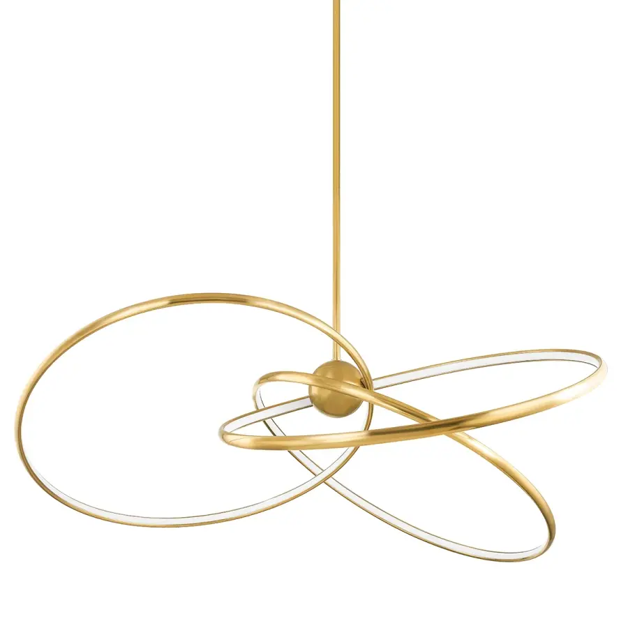 Alula LED Chandelier in Vintage Brass