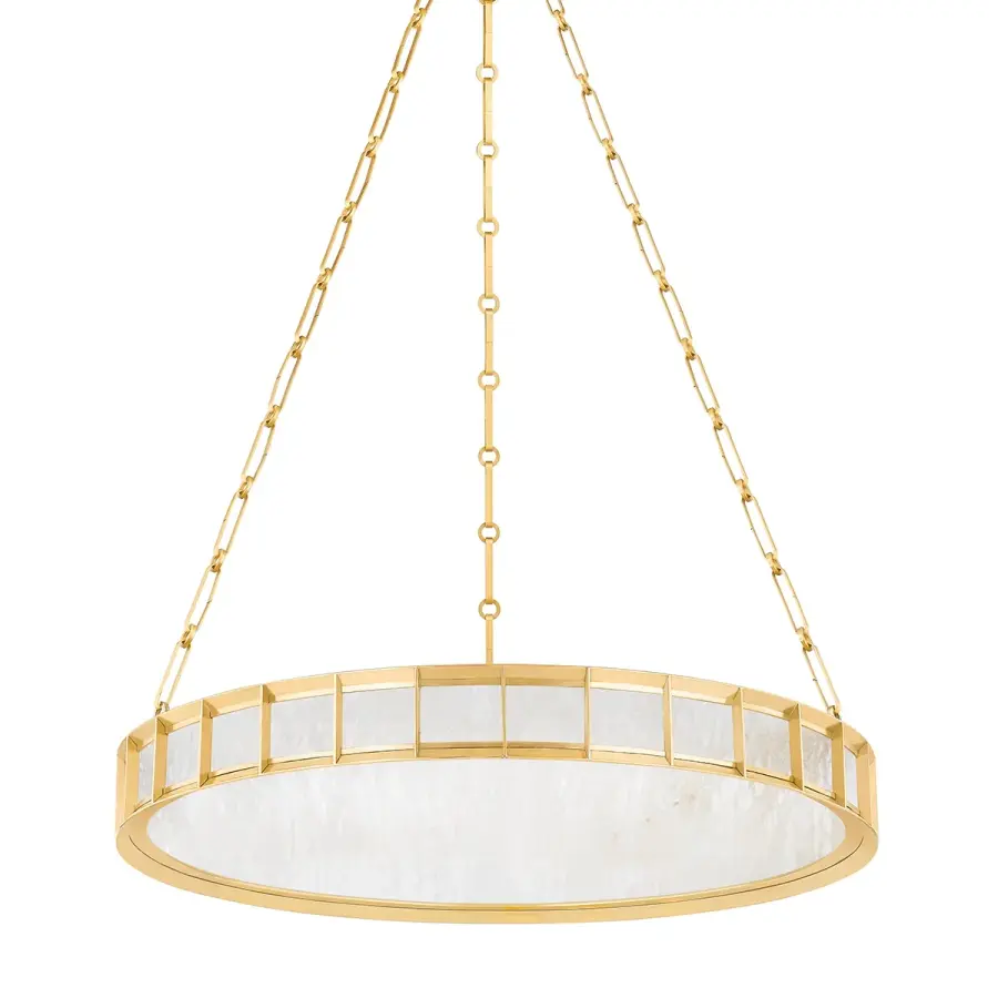 Leda LED Chandelier in Vintage Brass