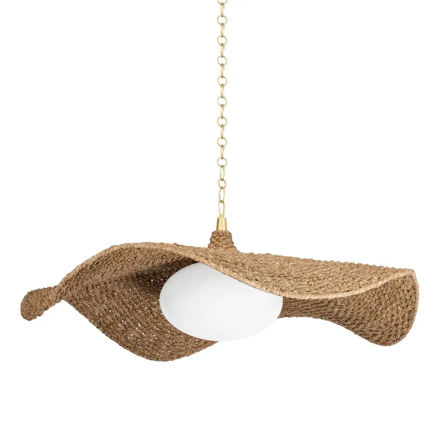 Levene One Light Chandelier in Vintage Gold Leaf