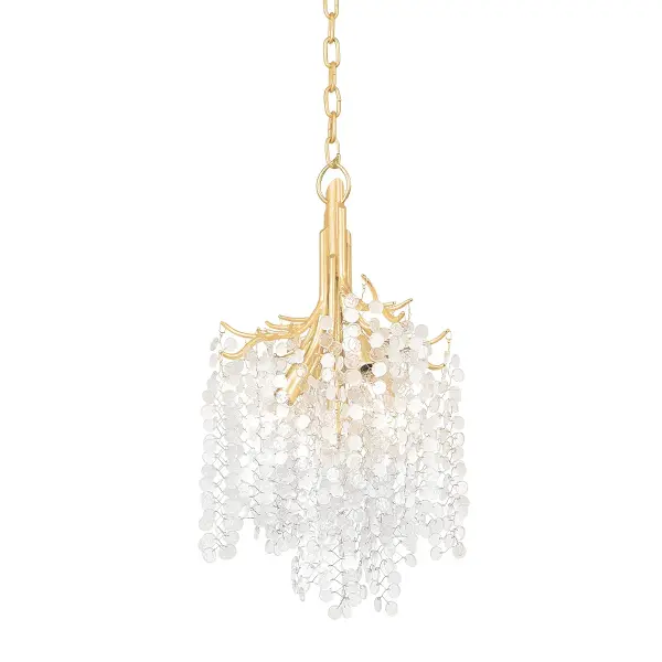 Genoa Five Light Chandelier in Gold Leaf