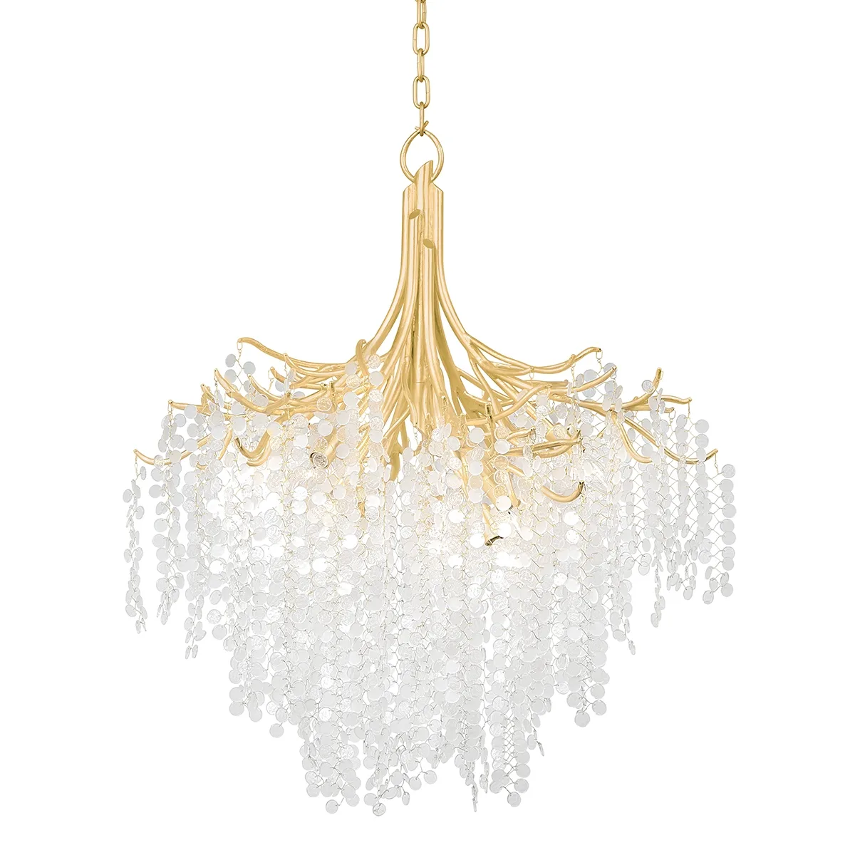 Genoa Nine Light Chandelier in Gold Leaf