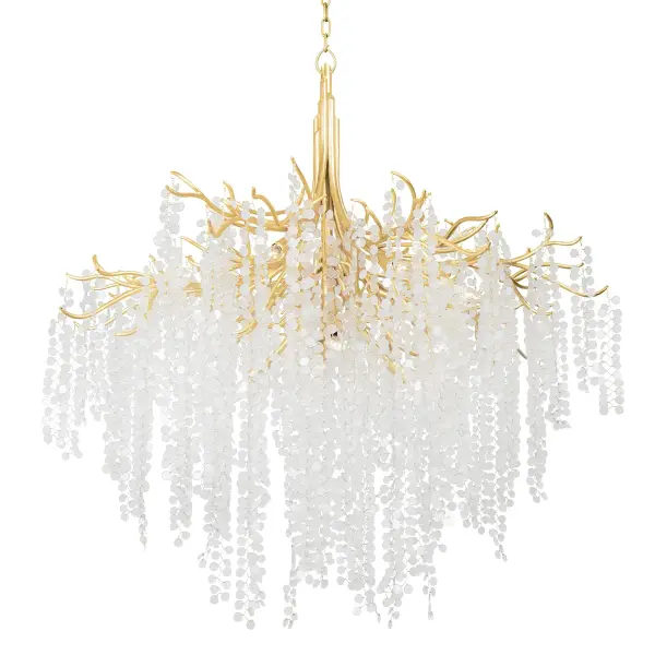 Genoa 12-Light Chandelier in Gold Leaf